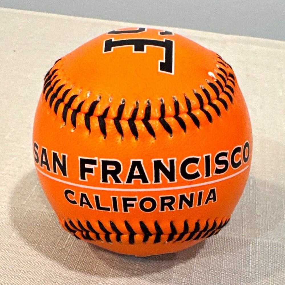 San Francisco Giants MLB 9 in Orange/Black Rubber Baseball Raised Seam